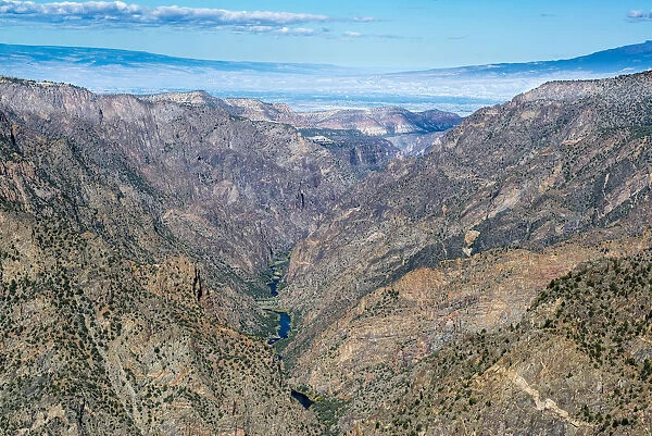Gunnison River winding through Black Canyon, Colorado, USA