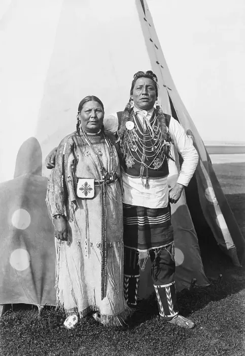 Framed Print : Two Guns White Calf And His Wife Framed Print : Two Guns White Calf And His Wife