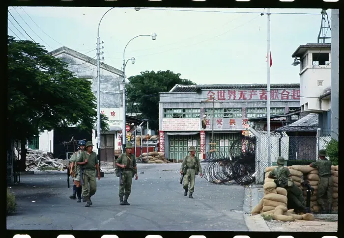 Framed Print : Gurkha Troops Patrolling the Border