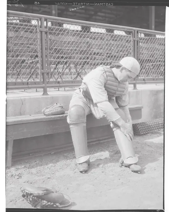 Framed Print : Gus Mancuso Dressing for Practice Framed Print : Gus Mancuso Dressing for Practice