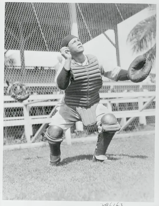 Framed Print : Gus Mancuso in Model Catching Position Framed Print : Gus Mancuso in Model Catching Position