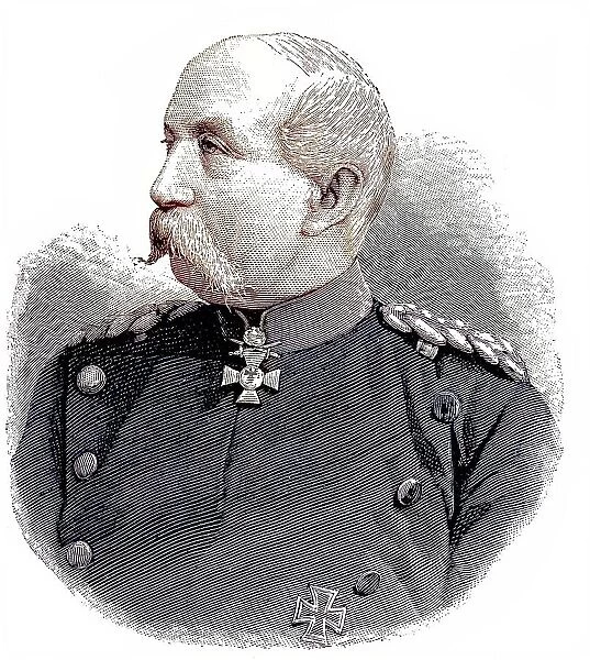Gustav Adolf Oskar Wilhelm Freiherr von Meerscheidt-Huellessem, 15 October 1825 - 26 December 1895, was a Prussian officer, last General of the Infantry, Germany, digitally restored reproduction of a 19th century original