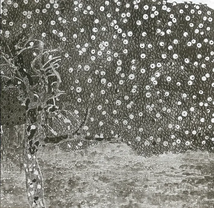 Framed Print : Gustav Klimt. The Golden Apple tree. 1903. The painting was probably destroyed at Castle Immendorf in 1945. Lantern slide Framed Print : Gustav Klimt. The Golden Apple tree. 1903. The painting was probably destroyed at Castle Immendorf in 1945. Lantern slide