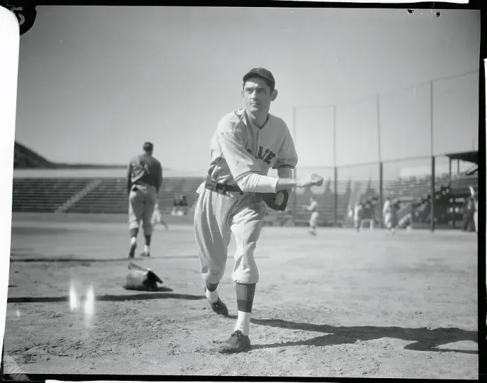 Framed Print : Guy Bush Practicing at Baseball Camp Framed Print : Guy Bush Practicing at Baseball Camp