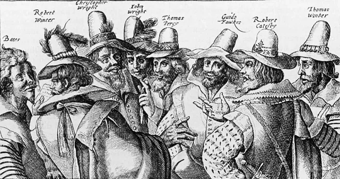 Framed Print : Guy Fawkes and the Gunpowder Plotters