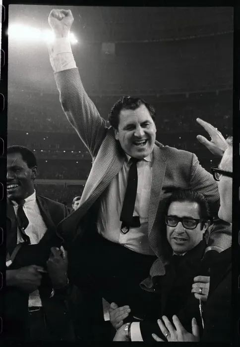 Framed Print : Guy Lewis Being Carried After Game Framed Print : Guy Lewis Being Carried After Game