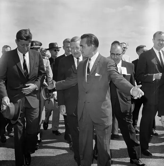 Framed Print : G.Wallace Steps Aside For Pres. Kennedy Framed Print : G.Wallace Steps Aside For Pres. Kennedy