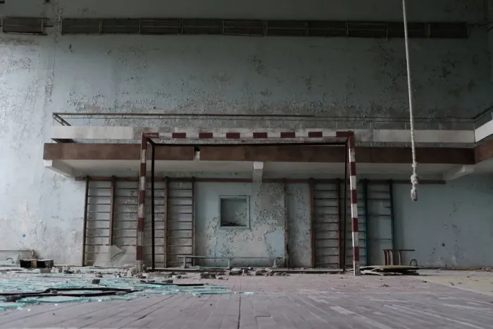 Framed Print : Gymnasium. Ghost town of Pripyat, near the Chernobyl nuclear reactor Framed Print : Gymnasium. Ghost town of Pripyat, near the Chernobyl nuclear reactor