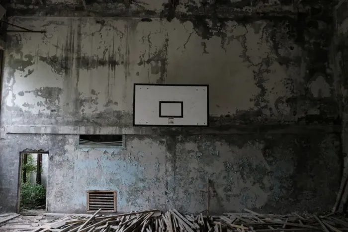 Framed Print : Gymnasium. Ghost town of Pripyat, near the Chernobyl nuclear reactor Framed Print : Gymnasium. Ghost town of Pripyat, near the Chernobyl nuclear reactor