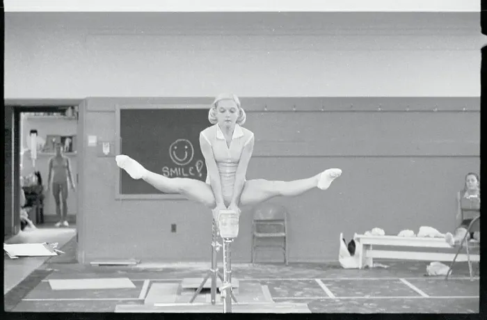 Framed Print : Gymnast Kathy Rigby on Balance Beam Framed Print : Gymnast Kathy Rigby on Balance Beam