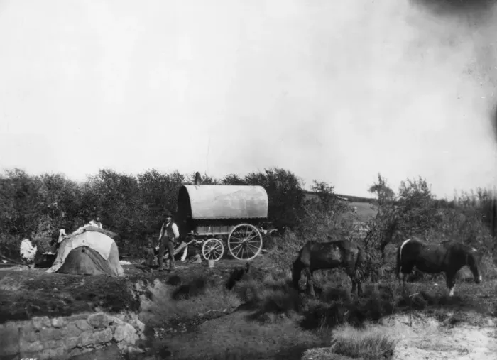 Framed Print : Gypsy Camp