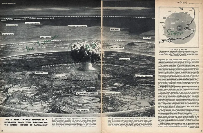 Framed Print : H-Bomb On London Framed Print : H-Bomb On London