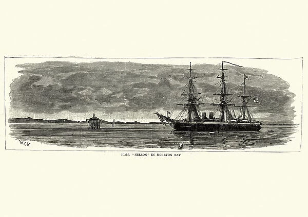 H. M.s Nelson in Moreton Bay, Australia, 19th Century