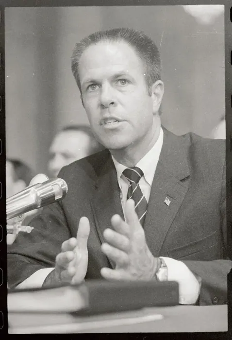 Framed Print : H. R. Haldeman Gesturing While Speaking in Senate Hearing Framed Print : H. R. Haldeman Gesturing While Speaking in Senate Hearing