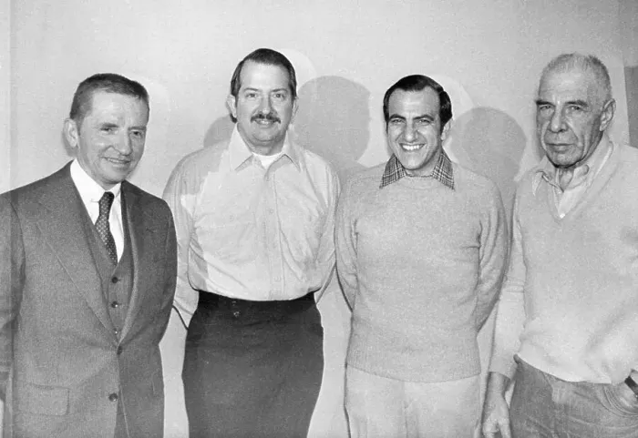 Framed Print : H. Ross Perot With Three Employees Framed Print : H. Ross Perot With Three Employees