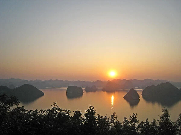 Ha Long Bay at sunset