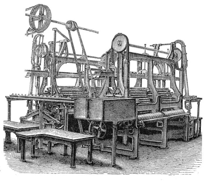 Framed Print : Hackle machine