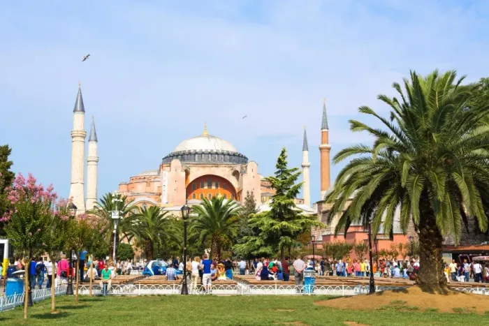 Framed Print : Hagia sofia in a sunny day, Istanbul