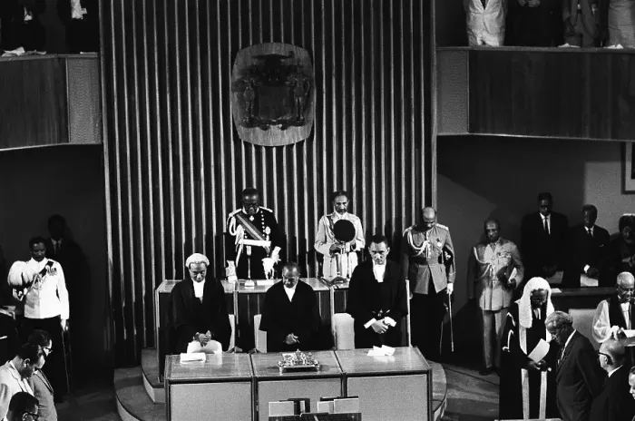 Framed Print : Haile Selassie Addresses Parliament In Kingston Jamaica Framed Print : Haile Selassie Addresses Parliament In Kingston Jamaica