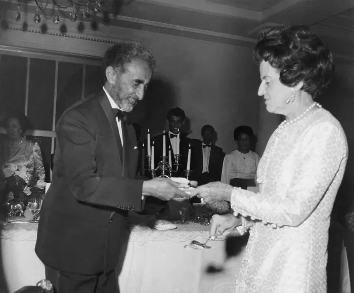 Framed Print : Haile Selassie Talking to Mrs. Rose Kennedy Framed Print : Haile Selassie Talking to Mrs. Rose Kennedy
