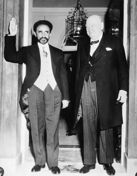 Framed Print : Haile Selassie and Winston Churchill Framed Print : Haile Selassie and Winston Churchill