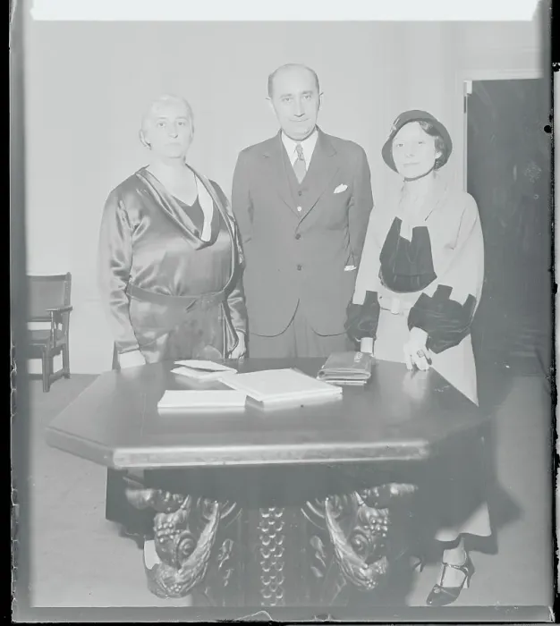 Framed Print : Haim Yassky Posing with Zionist Women Framed Print : Haim Yassky Posing with Zionist Women
