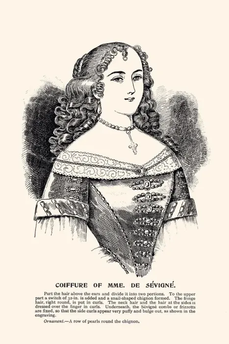 Framed Print : HAIRSTYLE OF MADAME DE SeVIGNe (XXXL)