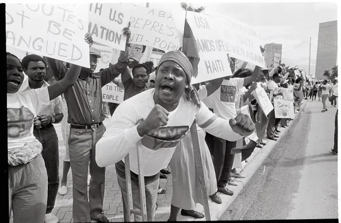 Framed Print : Haitian Rally in Miami Framed Print : Haitian Rally in Miami