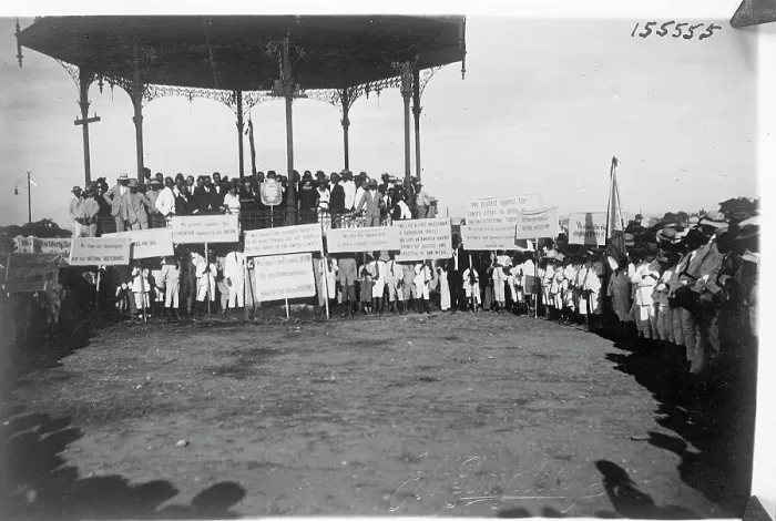 Framed Print : Haitians with Signs Demonstrate by Podium Framed Print : Haitians with Signs Demonstrate by Podium