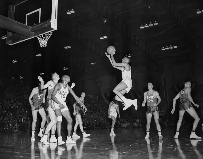 Framed Print : Hal Lear Shooting a Basket Framed Print : Hal Lear Shooting a Basket
