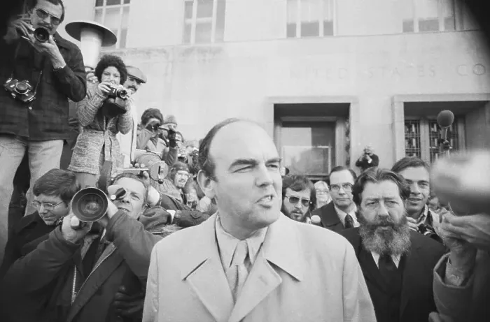 Framed Print : Haldeman And Ehrlichman Leave Court Framed Print : Haldeman And Ehrlichman Leave Court