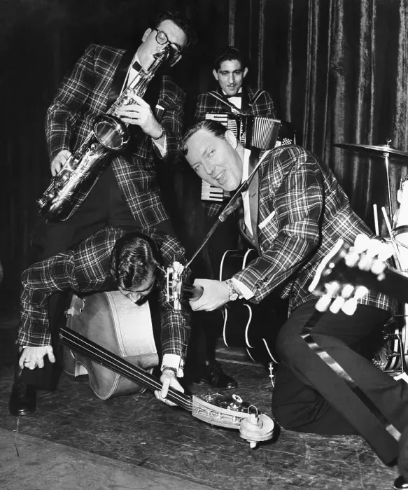 Framed Print : Bill Haley and His Comets Rehearsing
