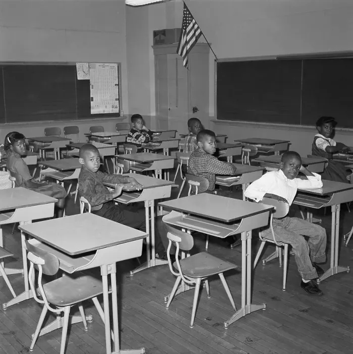 Framed Print : Half-Empty Desegregated School Framed Print : Half-Empty Desegregated School