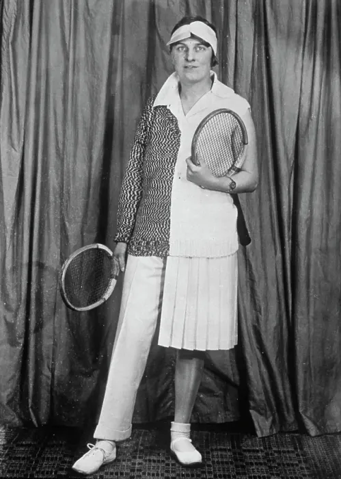Framed Print : Half Male Half Female Tennis Costume