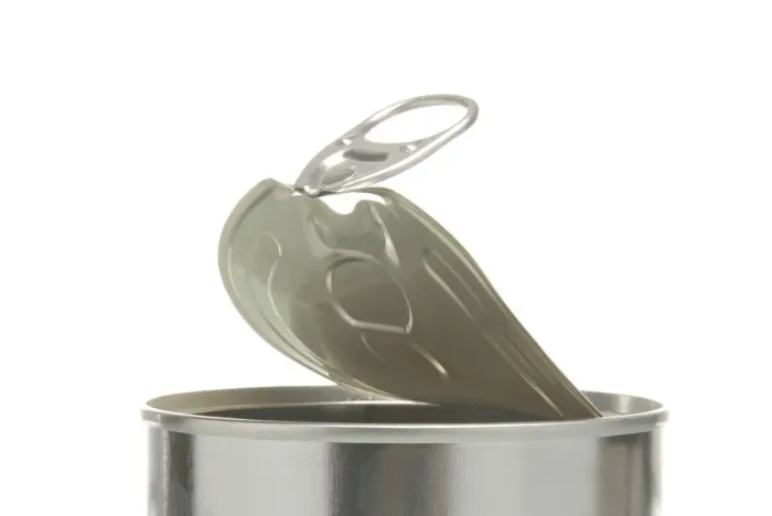 Framed Print : Half-opened tin, detail Framed Print : Half-opened tin, detail