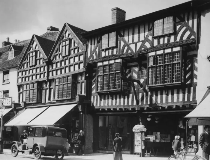 Framed Print : Half-Timbered Buildings Framed Print : Half-Timbered Buildings