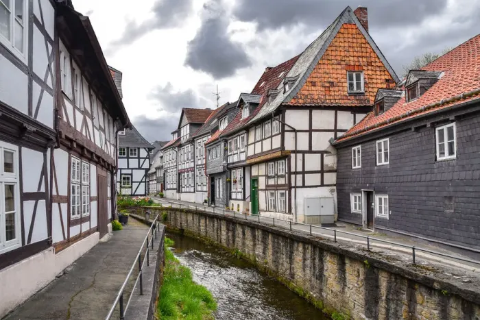 Framed Print : Half timbered houses of Goslar