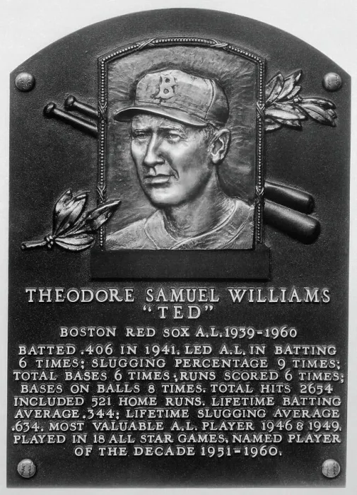 Framed Print : Hall of Fame Plaque for Baseball Player Ted Williams Framed Print : Hall of Fame Plaque for Baseball Player Ted Williams