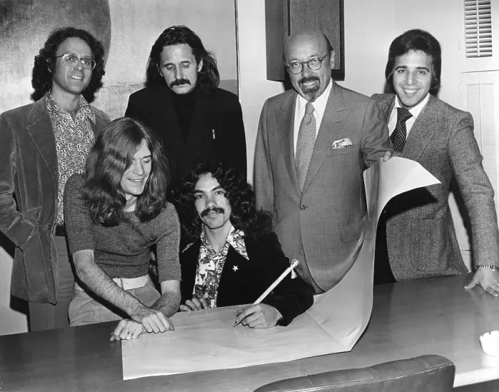 Framed Print : Hall And Oates Sign Contract Framed Print : Hall And Oates Sign Contract