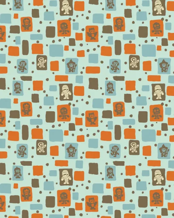 Framed Print : Halloween pattern
