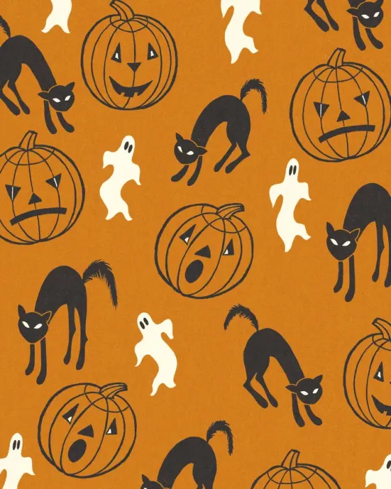Framed Print : Halloween Pattern of Pumpkins Cats Ghosts Framed Print : Halloween Pattern of Pumpkins Cats Ghosts