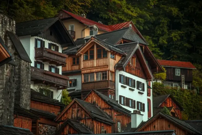 Framed Print : Hallstatt in Upper Austria, is a village in the Salzkammergut, a region in Austria Framed Print : Hallstatt in Upper Austria, is a village in the Salzkammergut, a region in Austria