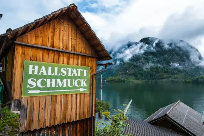 Framed Print : Hallstatt is a small village in Austria. It is located next to the HallstAÔé¼ttersee lake Framed Print : Hallstatt is a small village in Austria. It is located next to the HallstAÔé¼ttersee lake