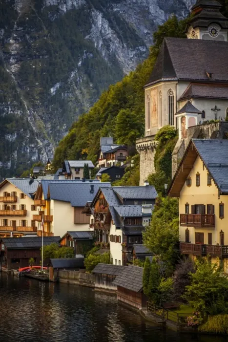 Framed Print : Hallstatt and Lake