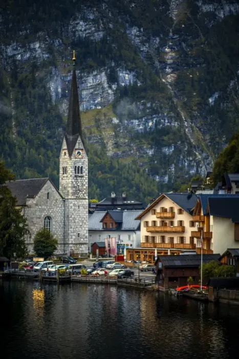 Framed Print : Hallstatt and Lake