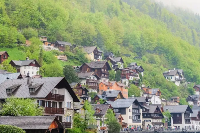 Framed Print : Hallstatt mountain village with Hallstatter See in the Austrian Alps, region of Salzkammergut, Austria Framed Print : Hallstatt mountain village with Hallstatter See in the Austrian Alps, region of Salzkammergut, Austria