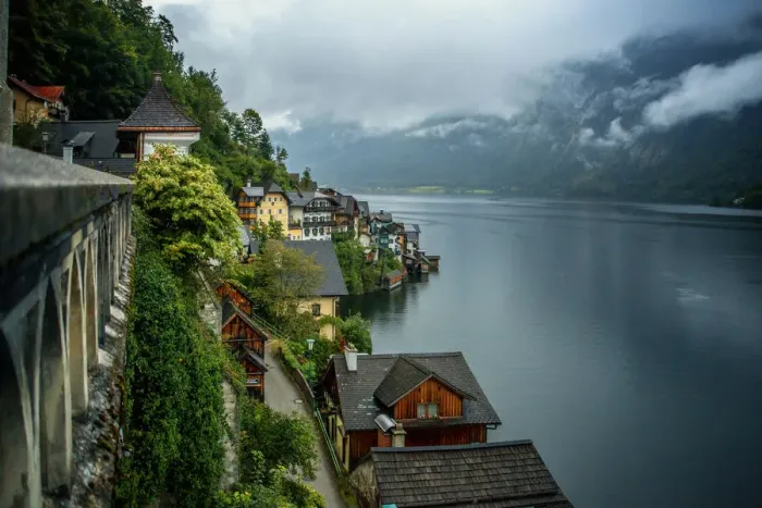 Framed Print : Hallstatt Village and Lake Framed Print : Hallstatt Village and Lake