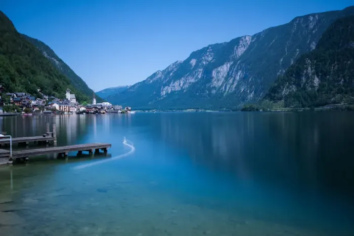 Framed Print : Hallstatter see long exposure reflection Framed Print : Hallstatter see long exposure reflection