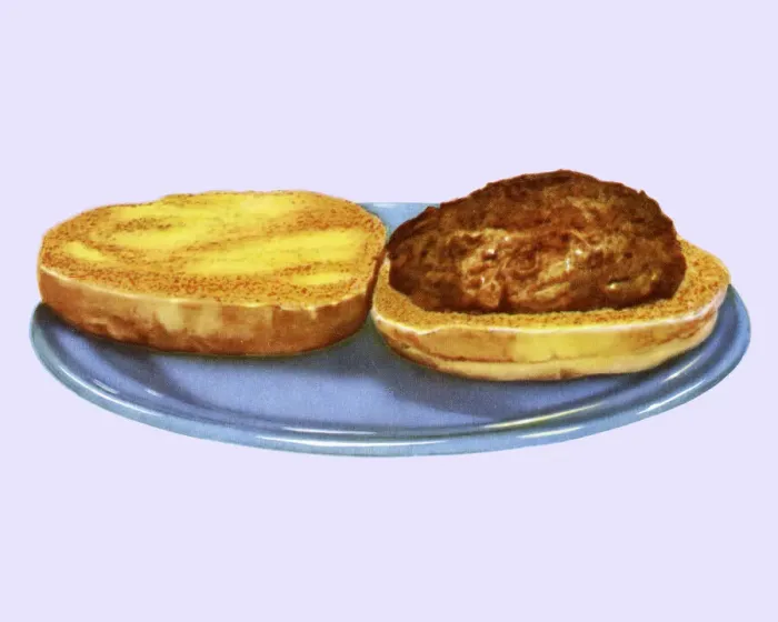 Framed Print : Hamburger on a Bun Framed Print : Hamburger on a Bun
