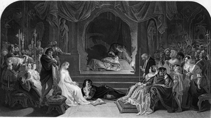 Framed Print : Hamlet Stages Play In Hamlet Scene Framed Print : Hamlet Stages Play In Hamlet Scene